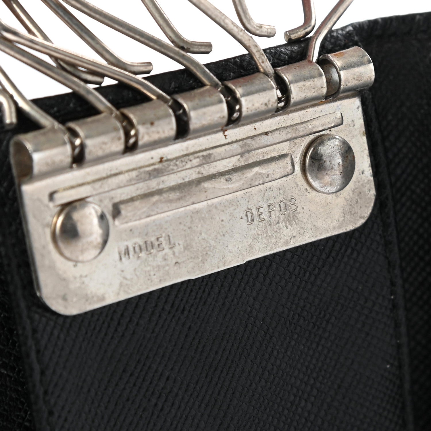 Prada Saffiano Metal 6 Key Holder Black 8 of 8