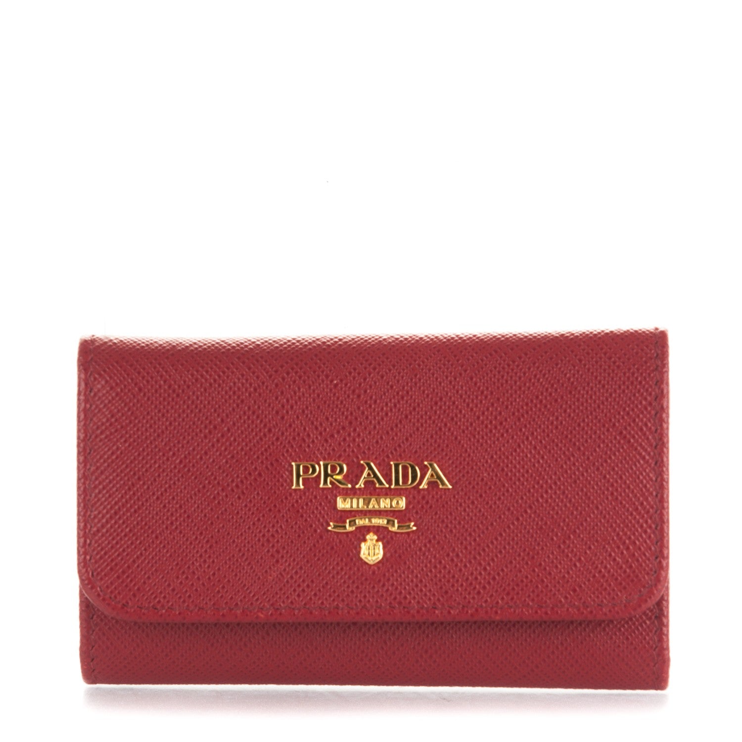 Prada Saffiano Metal 6 Key Holder Fuoco 1 of 6