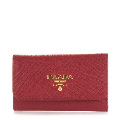 Prada Saffiano Metal 6 Key Holder Fuoco 1 of 6
