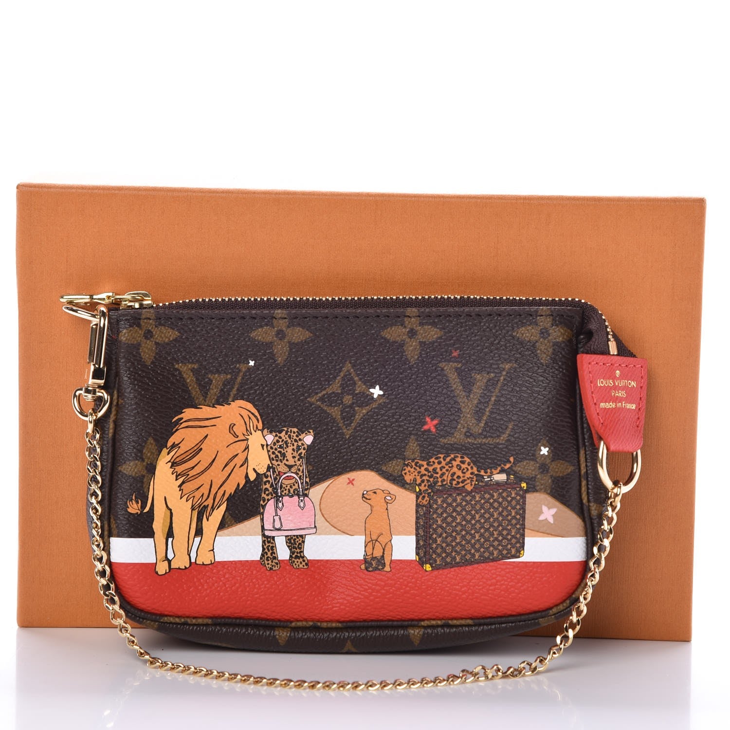 Louis Vuitton Monogram 2018 Christmas Animation Mini Cats Pochette Accessories 8 of 8