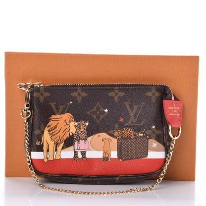 Louis Vuitton Monogram 2018 Christmas Animation Mini Cats Pochette Accessories 8 of 8