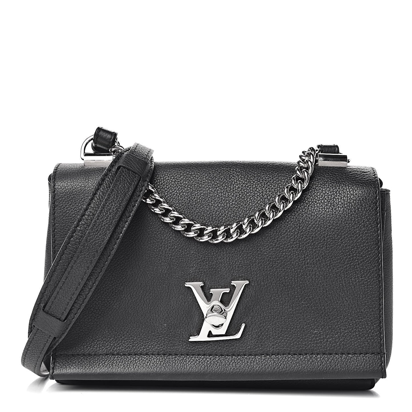 Calfskin Lockme II Chain Bag BB Black
