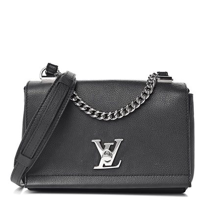 Louis Vuitton Calfskin Lockme II Chain Bag BB Black 1 of 17
