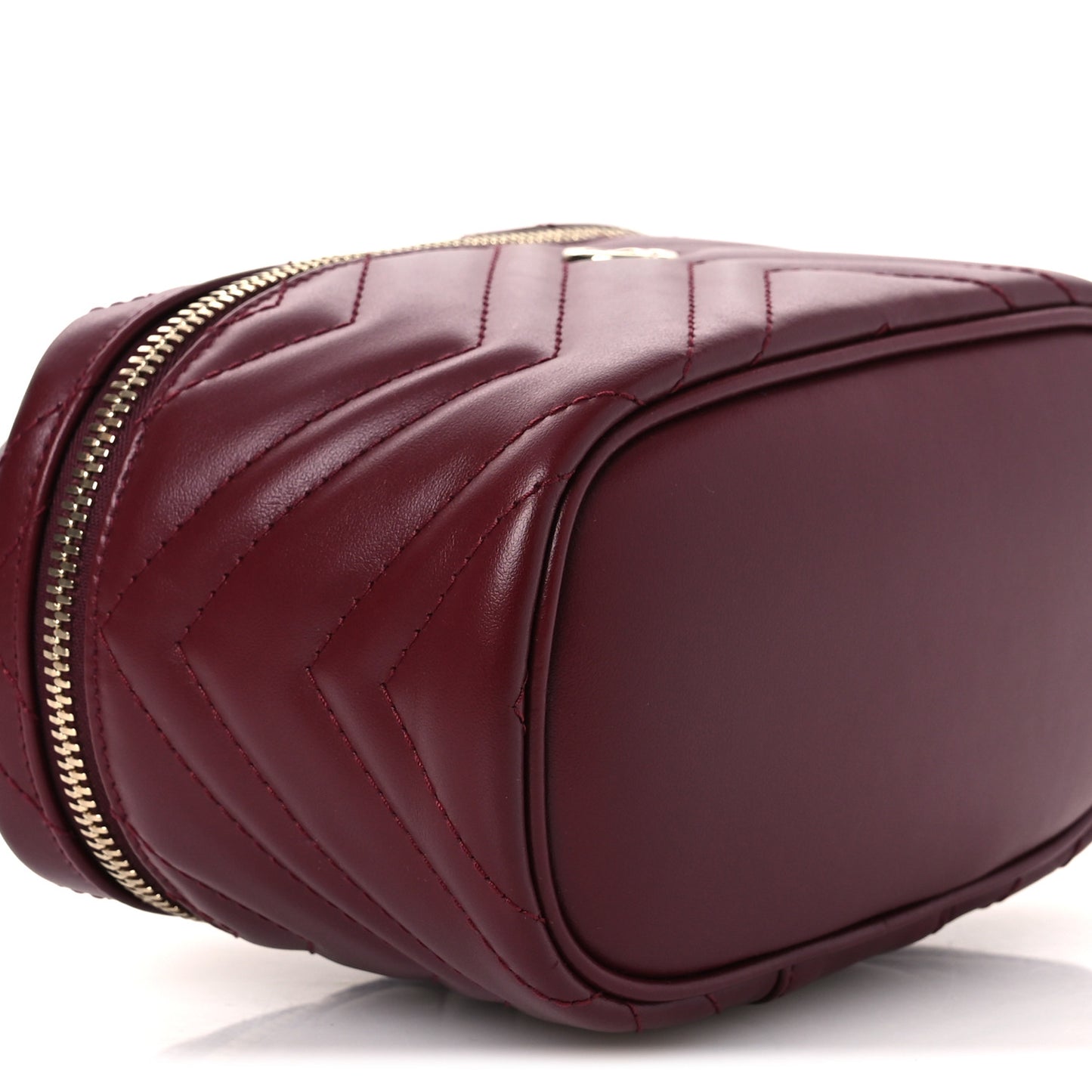 Calfskin Matelasse GG Marmont Vanity Cosmetic Case Burgundy