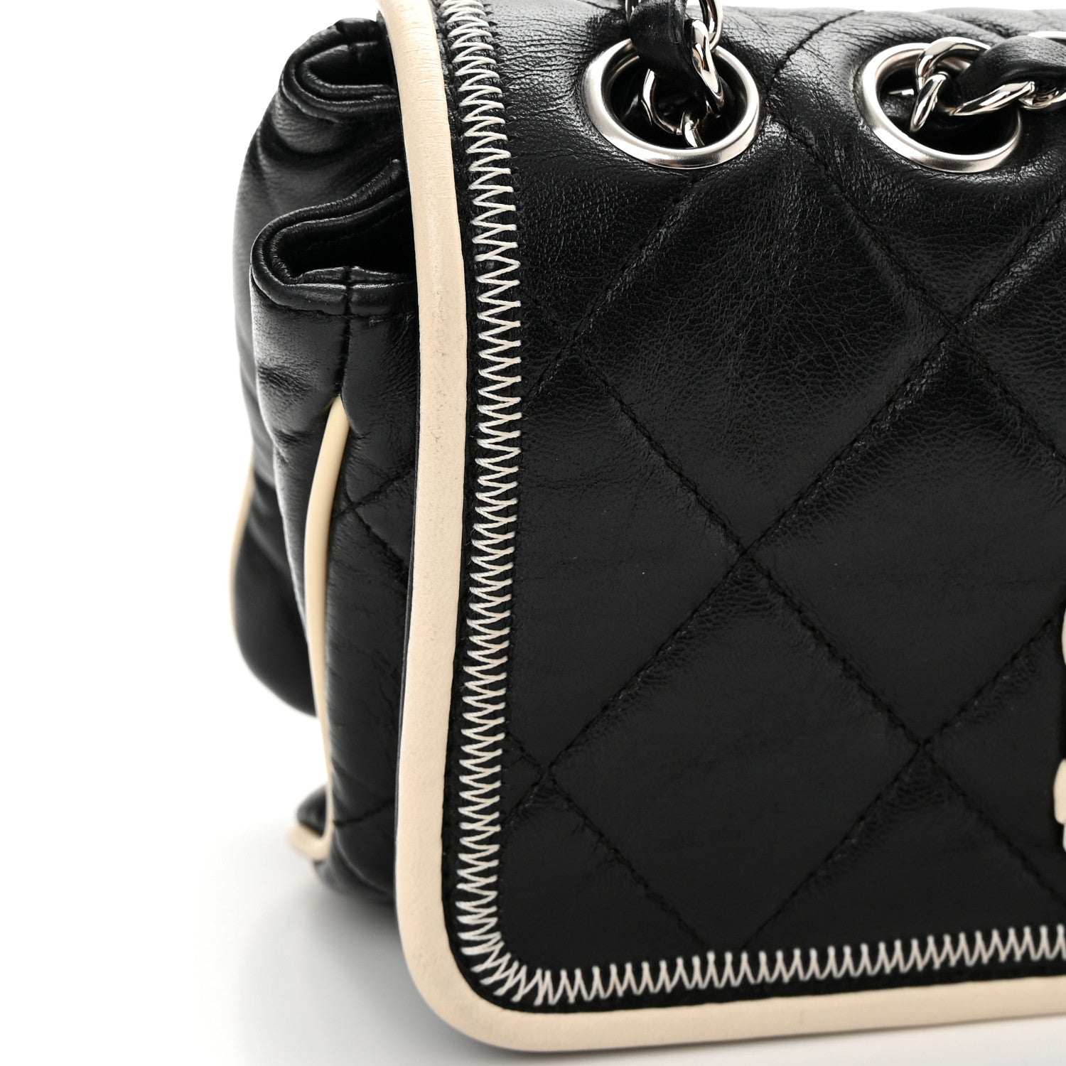 Chanel Lambskin East West Mademoiselle Flap Black 12 of 13