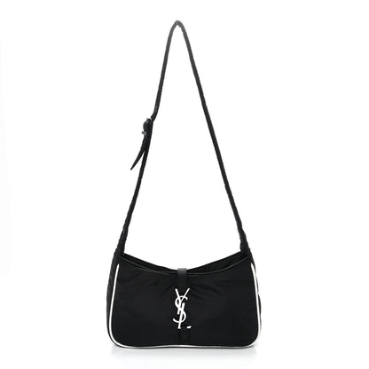 Saint Laurent Econyl Nylon Le 5 A 7 Hobo Black White 1 of 10