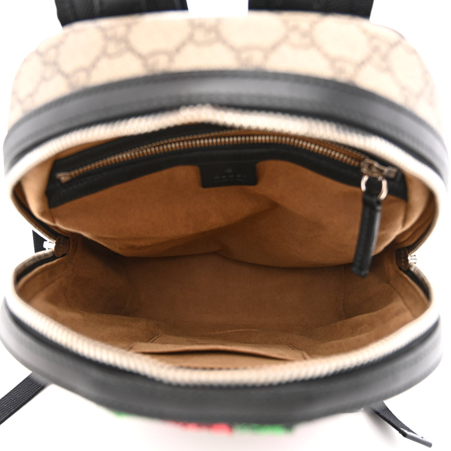 Gucci GG Supreme Monogram Lightning Embroidered Small Day Backpack Black 5 of 10