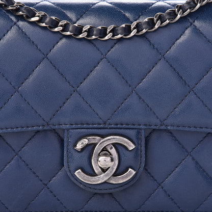 Chanel Lambskin Quilted Mini Crossing Times Flap Blue 8 of 19