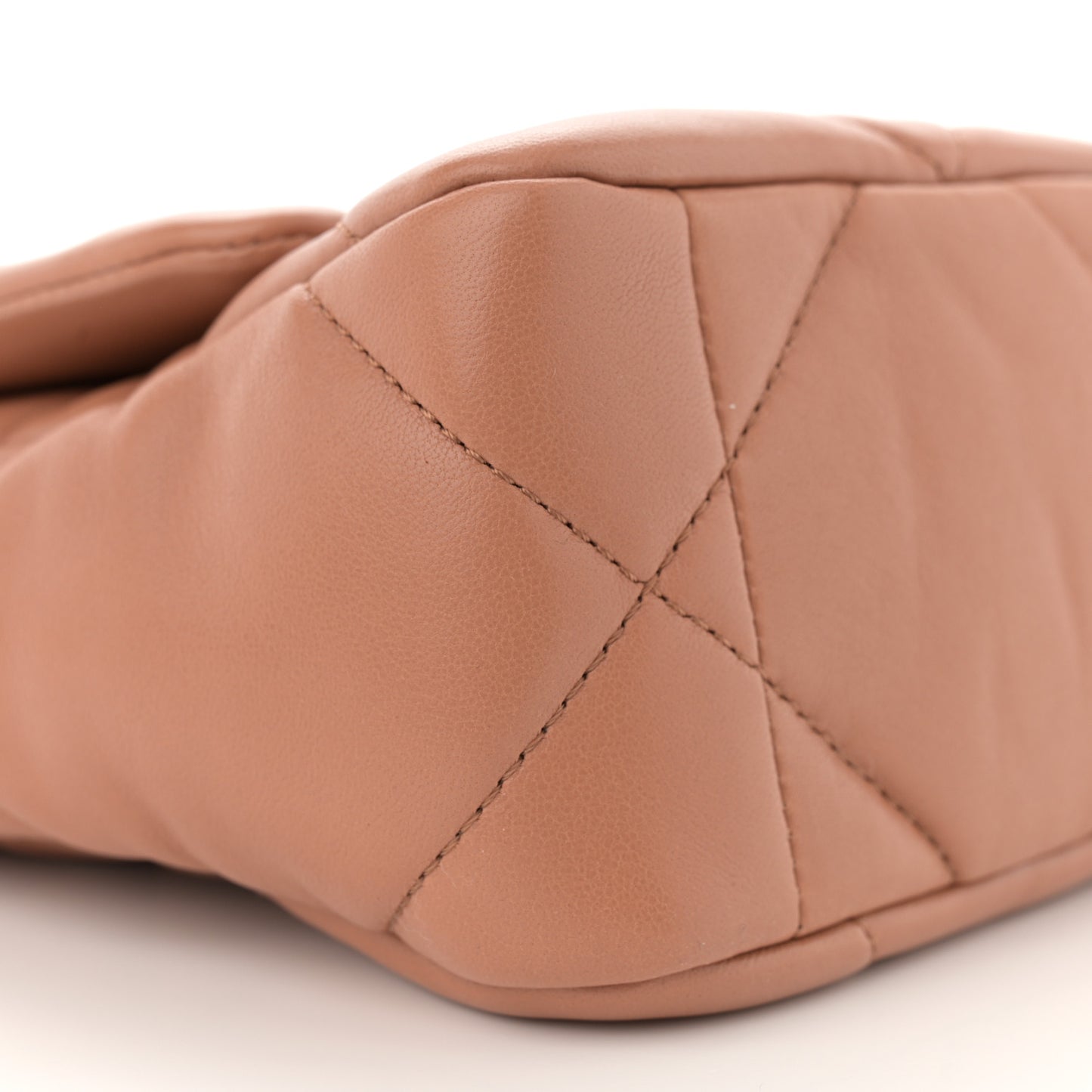 Lambskin Quilted Medium Chanel 19 Flap Brown