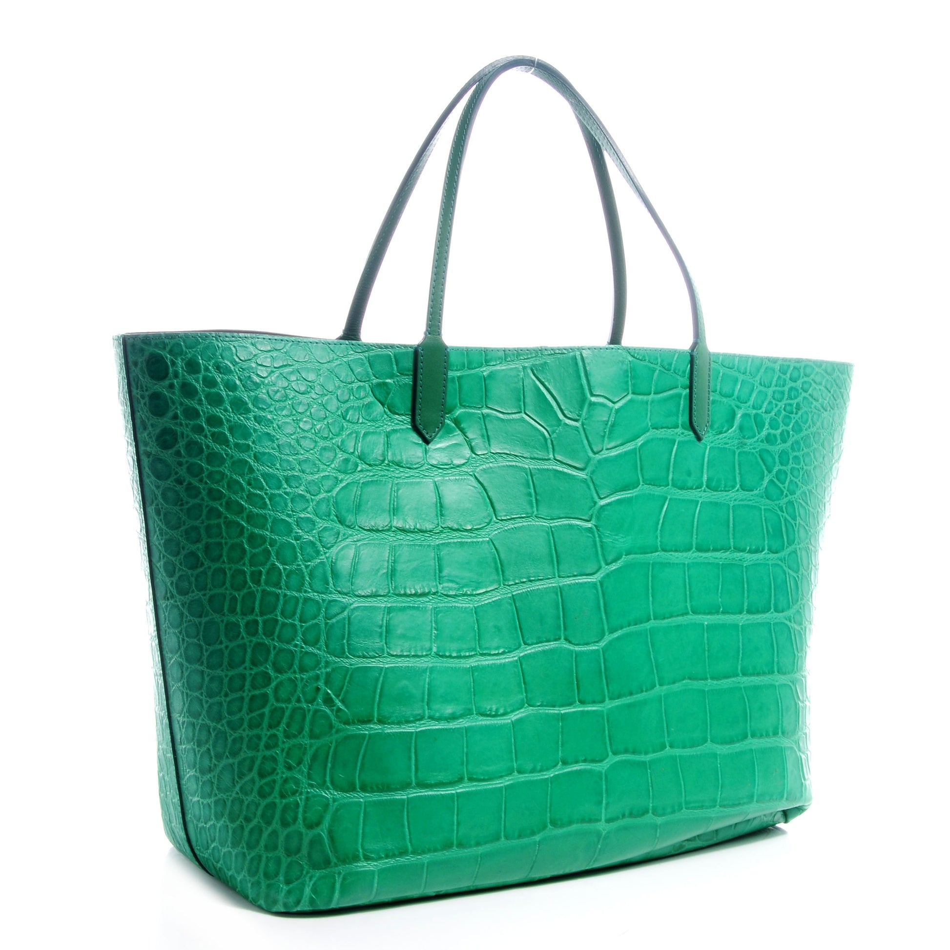 Givenchy Calfskin Crocodile Embossed Large Antigona Tote Emerald 4 of 11