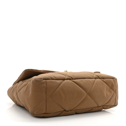 Chanel Canvas Quilted Large Chanel 19 Flap Bronze 4 of 10