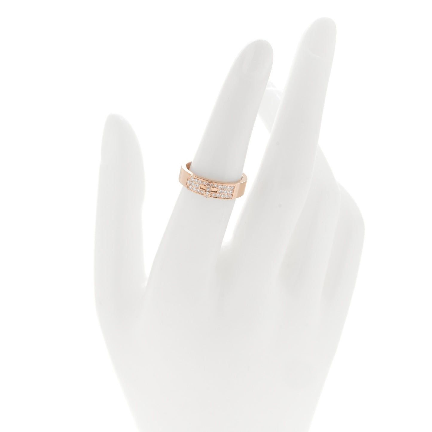 18K Rose Gold Diamond Pave Kelly Ring  52 6