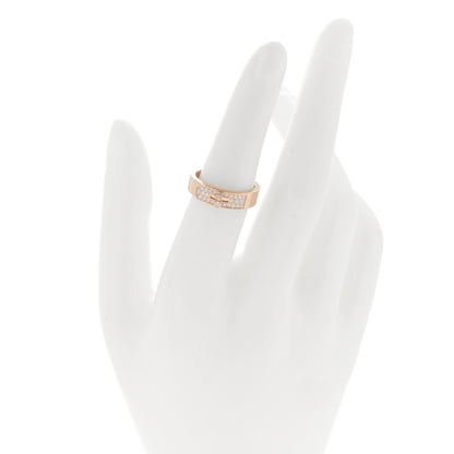 Hermes 18K Rose Gold Diamond Pave Kelly Ring  52 6 2 of 5