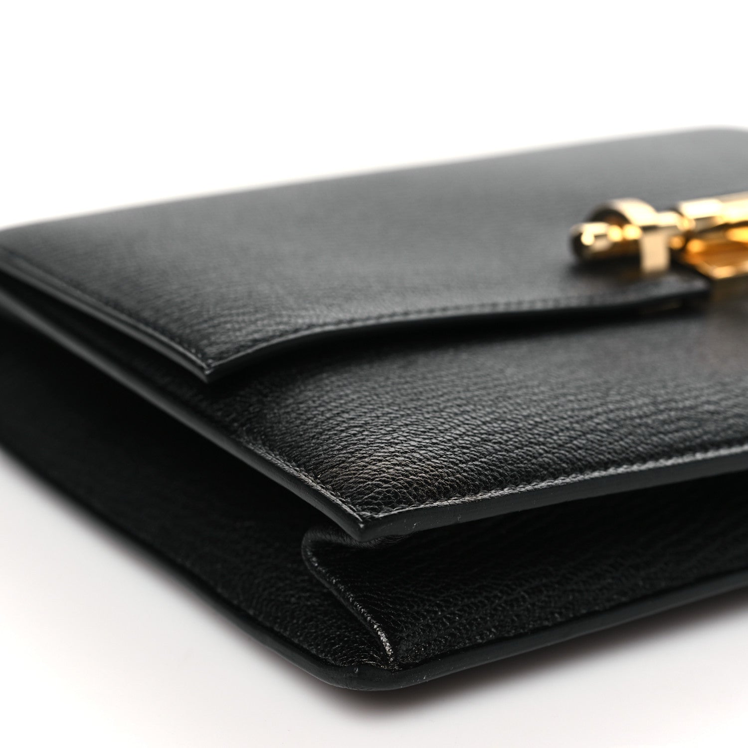 Hermes Chevre Mysore Verrou Clutch Black 9 of 10