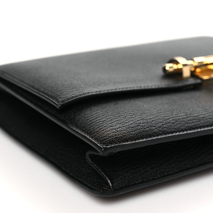 Hermes Chevre Mysore Verrou Clutch Black 9 of 10