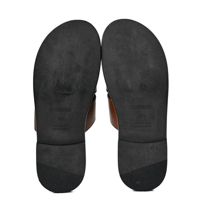 Hermes Calfskin Mens Arles Mules 42.5 Brun 5 of 9