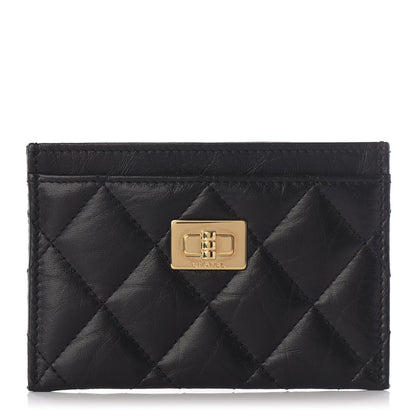 Chanel Aged Calfskin Quilted Reissue Card Holder Black 1 of 6