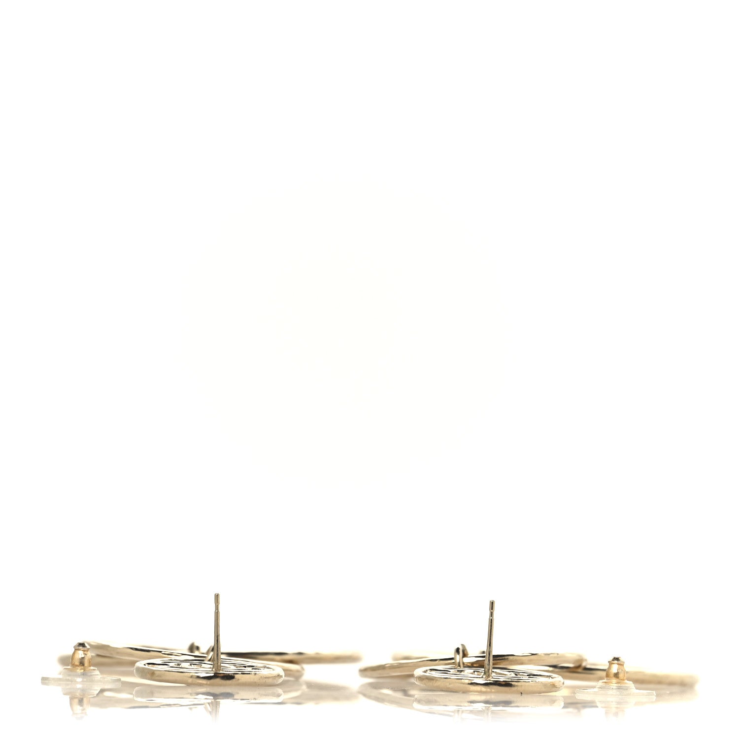 Chanel Hoop Cuba CC Earrings Gold 3 of 3