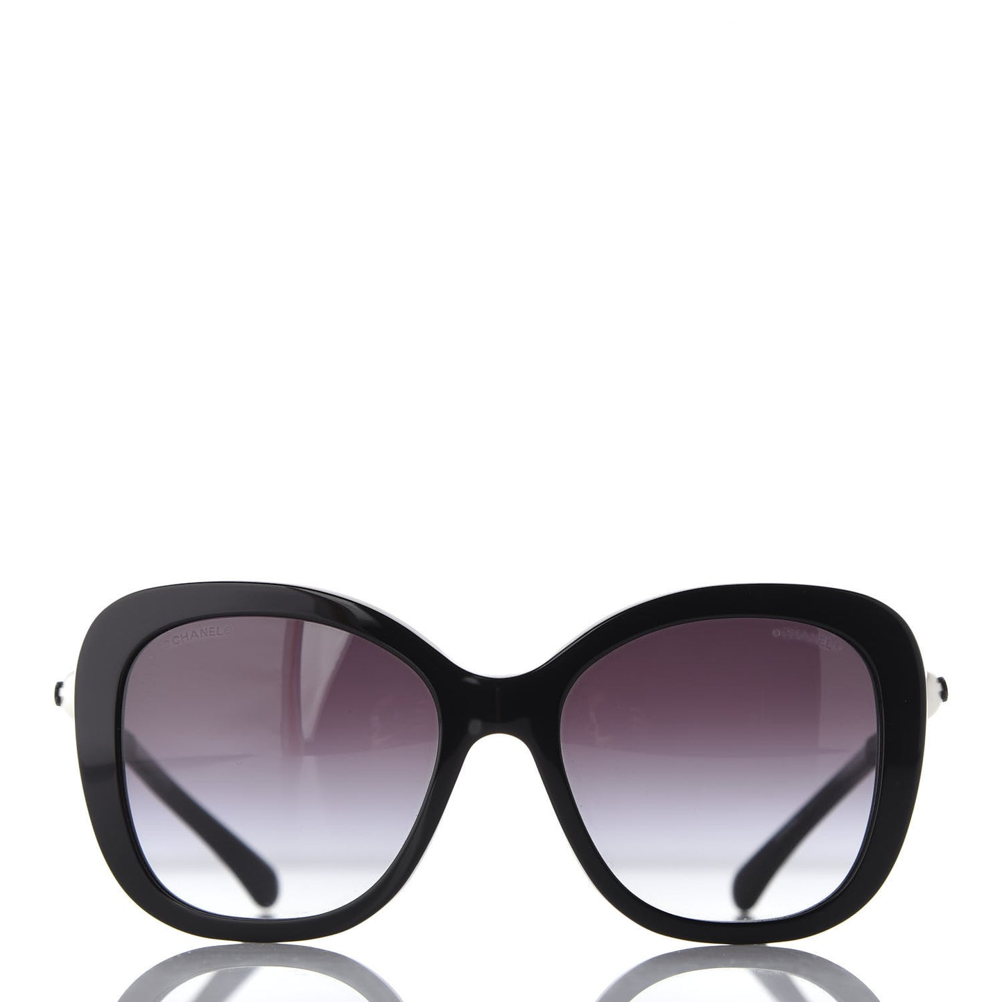 Acetate Butterfly Winter Pearl Sunglasses 5339-H Black