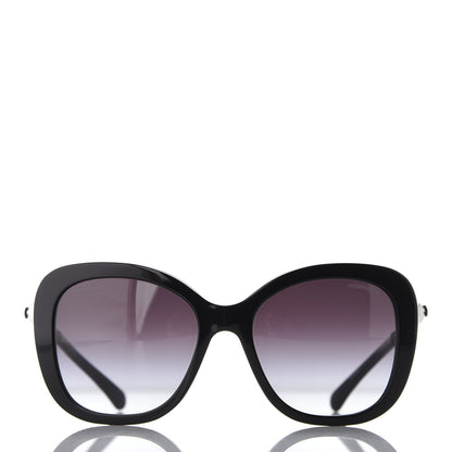 Chanel Acetate Butterfly Winter Pearl Sunglasses 5339-H Black 2 of 8