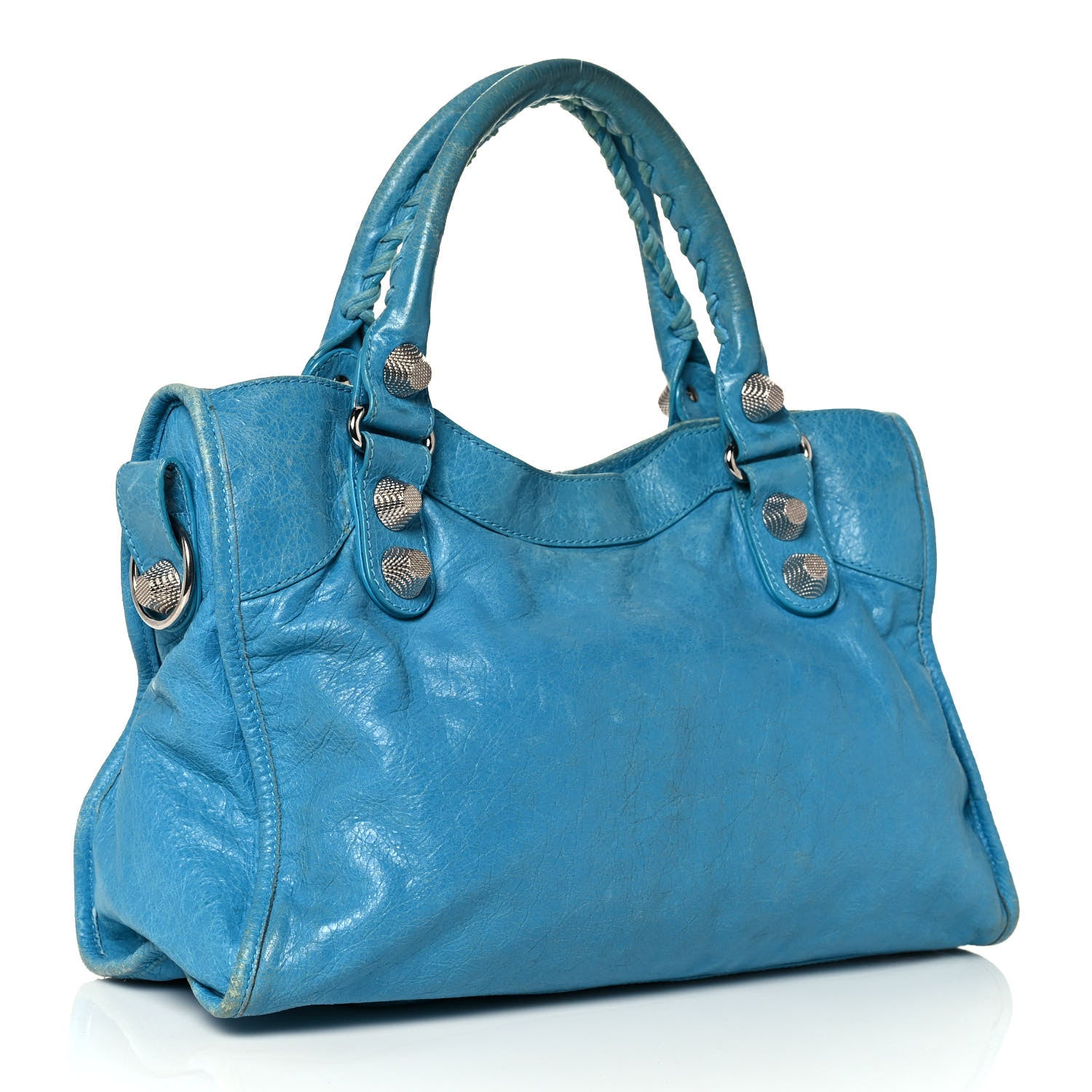 Balenciaga Agneau Giant 21 Silver Hardware City Bleu Paon 3 of 20