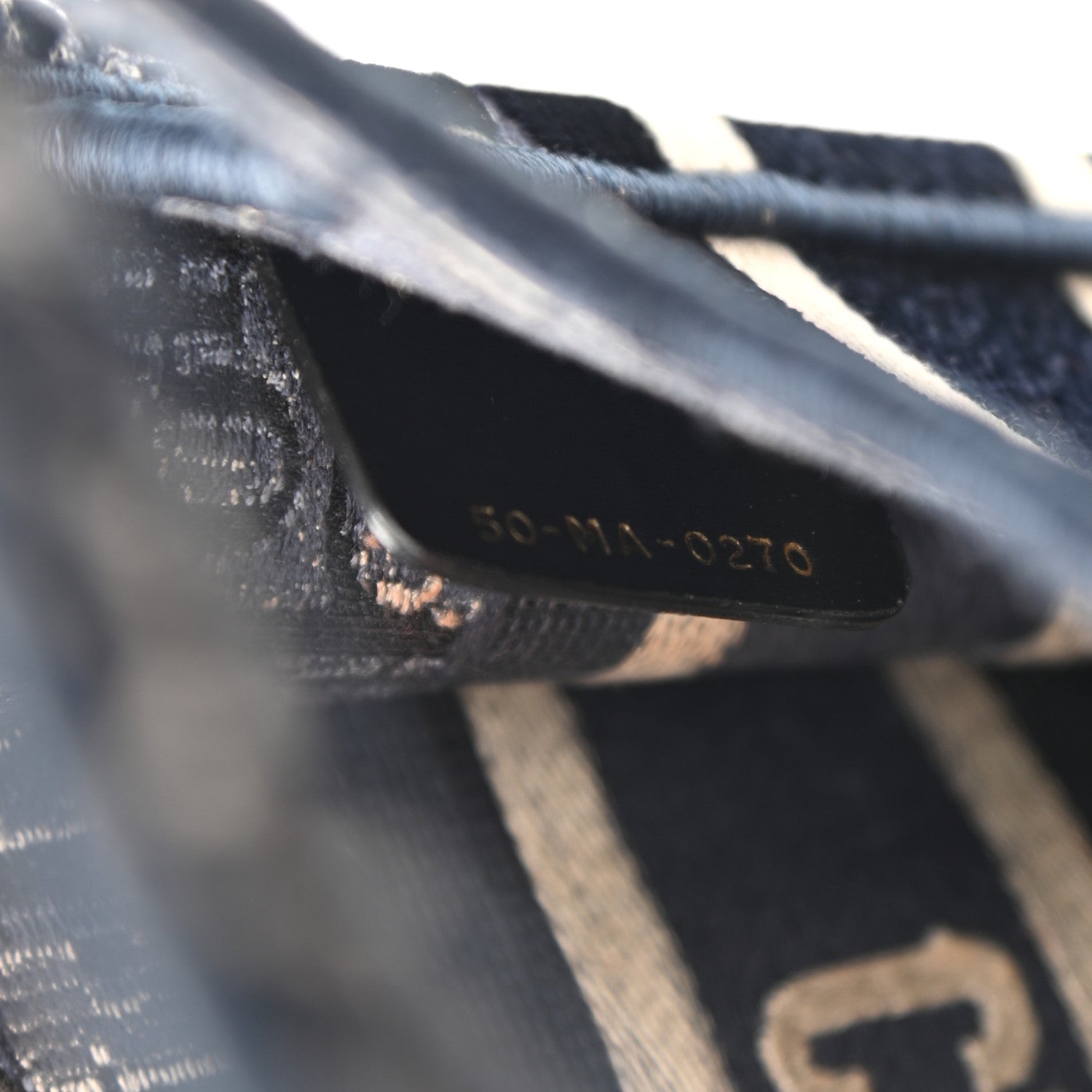 Christian Dior Velvet Oblique Embroidered Mini Book Tote Blue 6 of 10