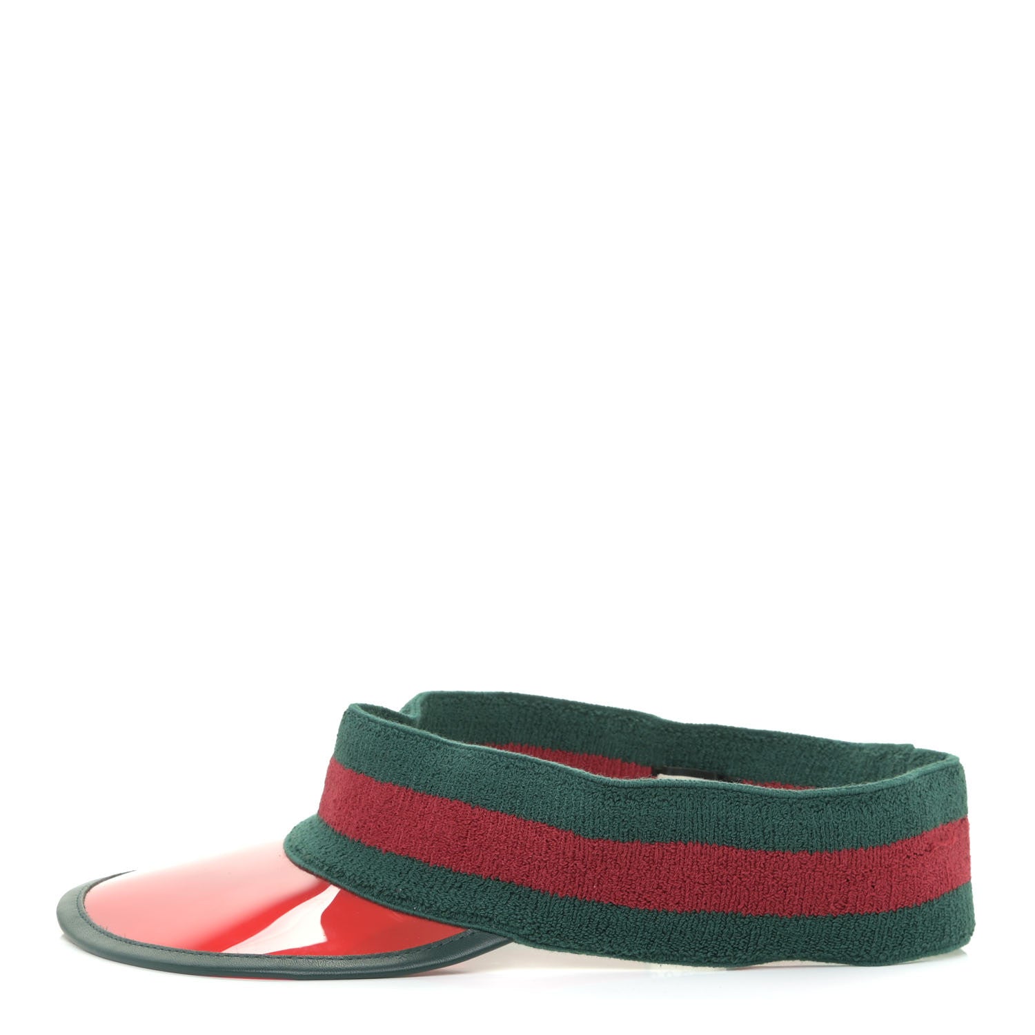 Gucci Vinyl Web Visor L Green Red 3 of 7