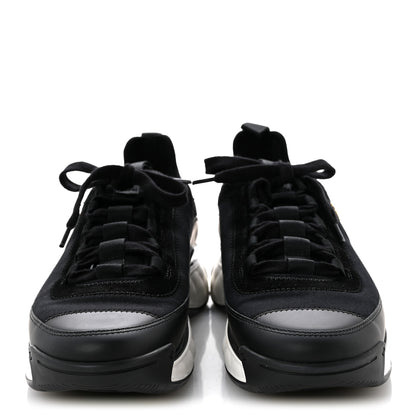 Chanel Velvet Calfskin Mixed Fibers CC Sneakers 41.5 Black 3 of 10