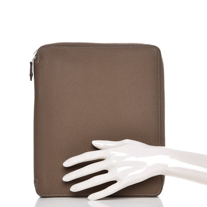 Hermes Togo E-Zip iPad Notebook Cover Etoupe 2 of 9