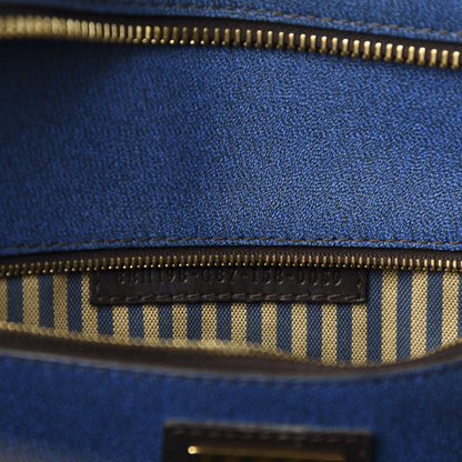 Fendi Zucca Spalmati Small Roll Tote Tobacco Blue 12 of 13