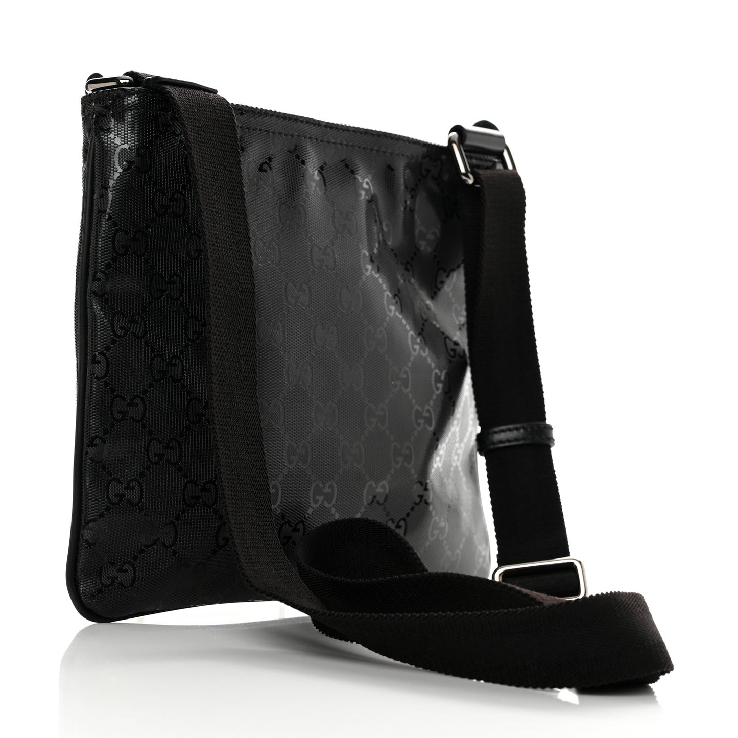Imprime Monogram Small Flat Messenger Bag Black