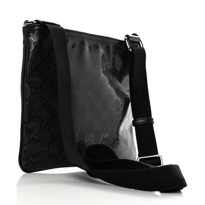 Gucci Imprime Monogram Small Flat Messenger Bag Black 3 of 11