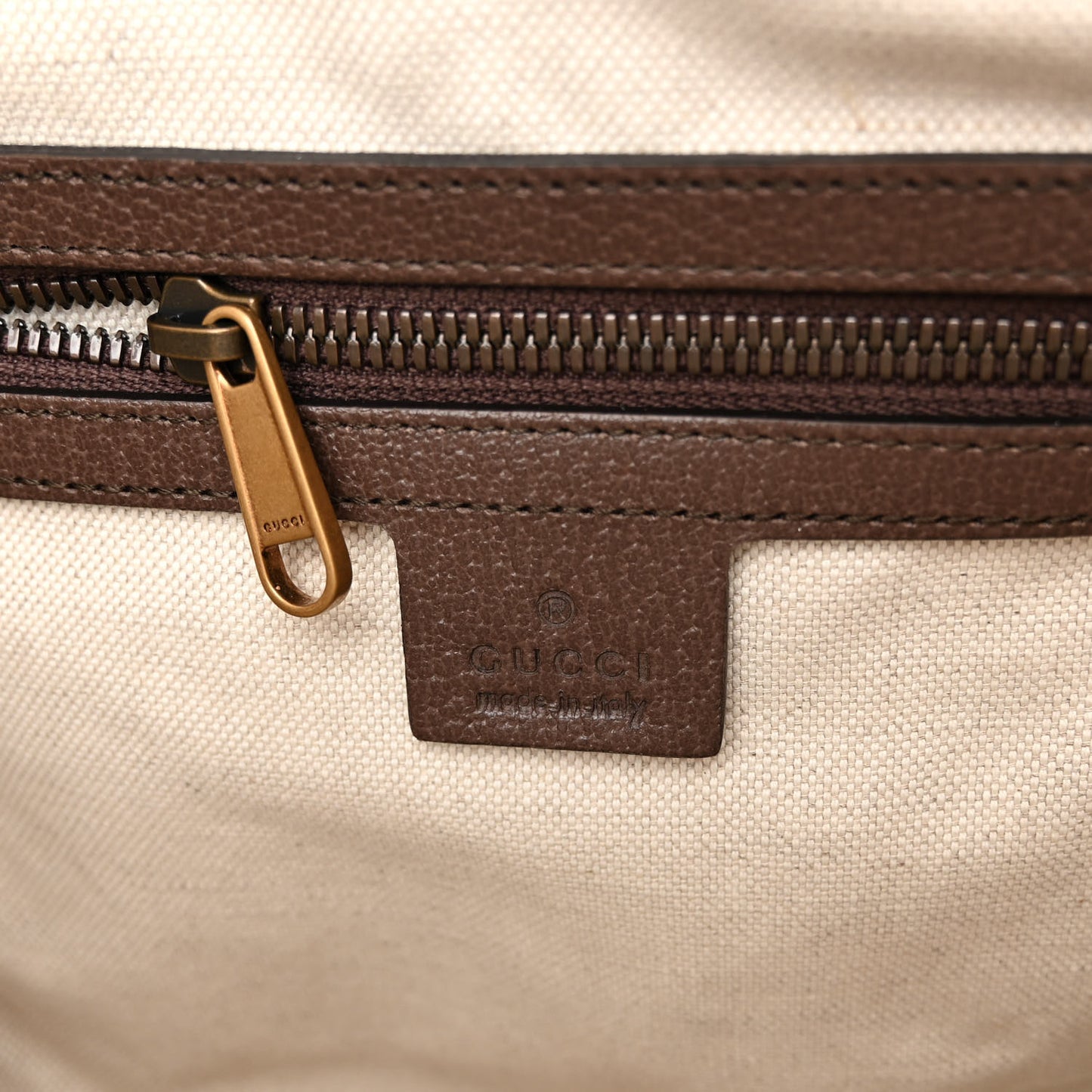 GG Supreme Monogram Web Small Ophidia Half Moon Hobo Brown