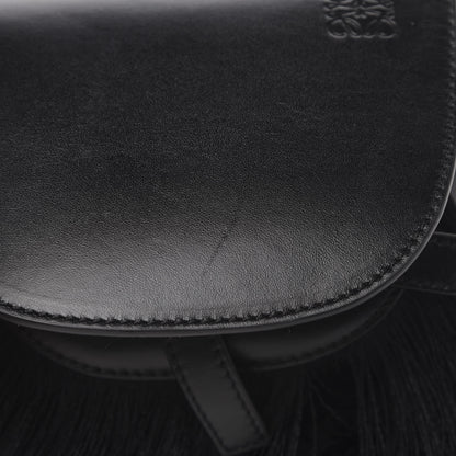 Loewe Calfskin Mini Fringe Gate Crossbody Bag Black 9 of 11
