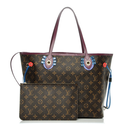 Louis Vuitton Monogram Totem Neverfull MM Magenta 1 of 7