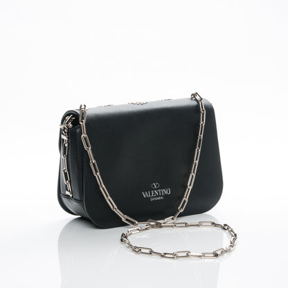 Valentino Garavani Vitello Loveblade Embellished Chain Flap Bag Black Multicolor 3 of 6