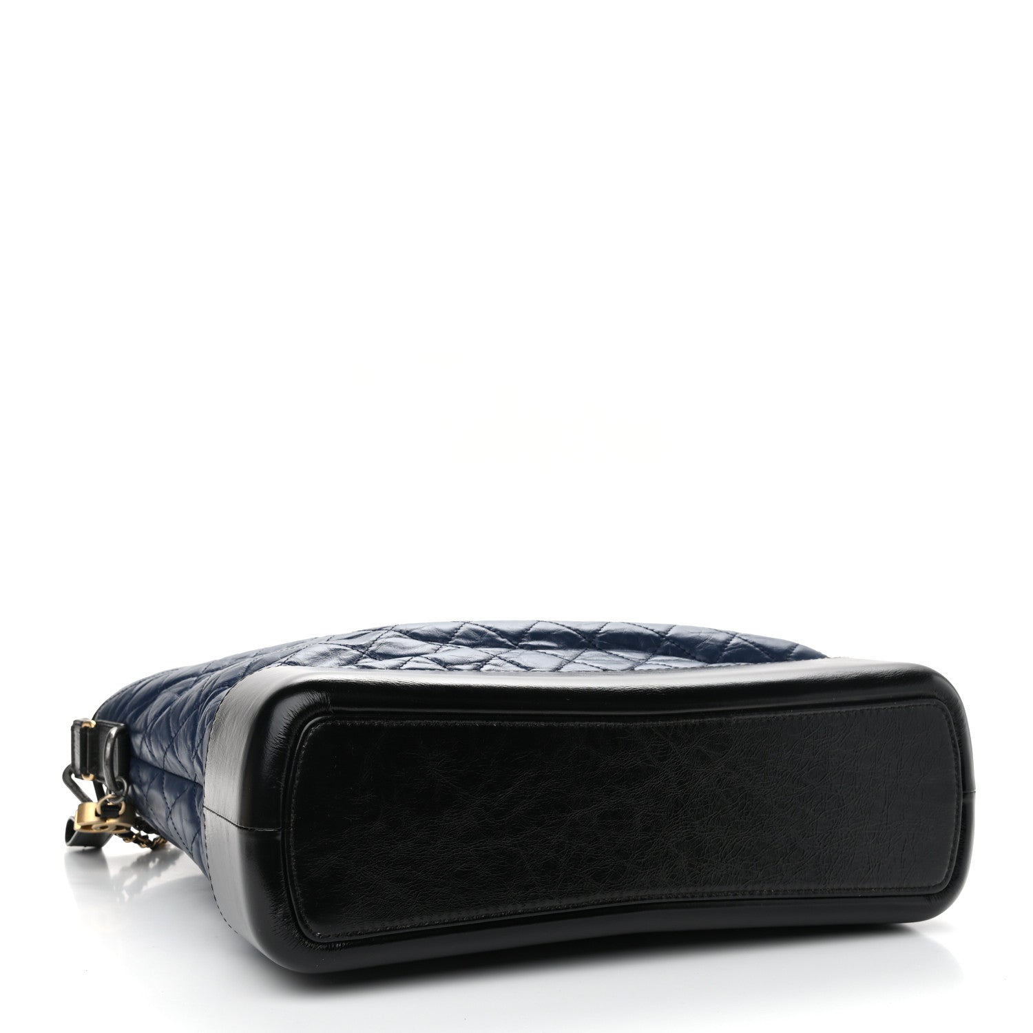 Chanel Aged Calfskin Quilted Large Gabrielle Shopping Tote Navy Black 4 of 10