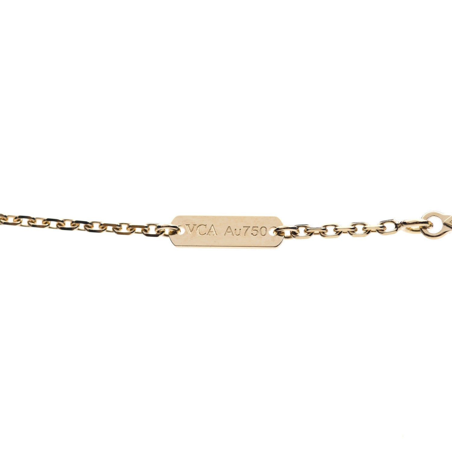 Van Cleef & Arpels 18K Yellow Gold Guilloche Vintage Alhambra Pendant Necklace 5 of 7