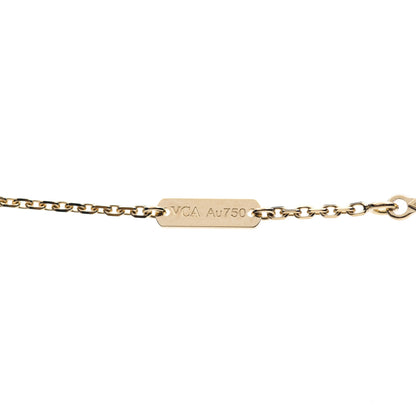 Van Cleef & Arpels 18K Yellow Gold Guilloche Vintage Alhambra Pendant Necklace 5 of 7