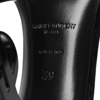 Saint Laurent Patent Calfskin Opyum 110 Sandals 39 Black 7 of 9
