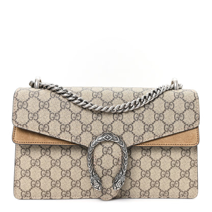 Gucci GG Supreme Monogram Small Dionysus Shoulder Bag Taupe 1 of 10
