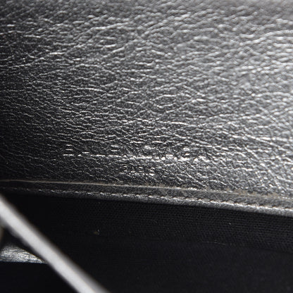 Balenciaga Agneau Giant 12 Silver Hardware Continental Zip Around Wallet Gris Aluminum 6 of 9