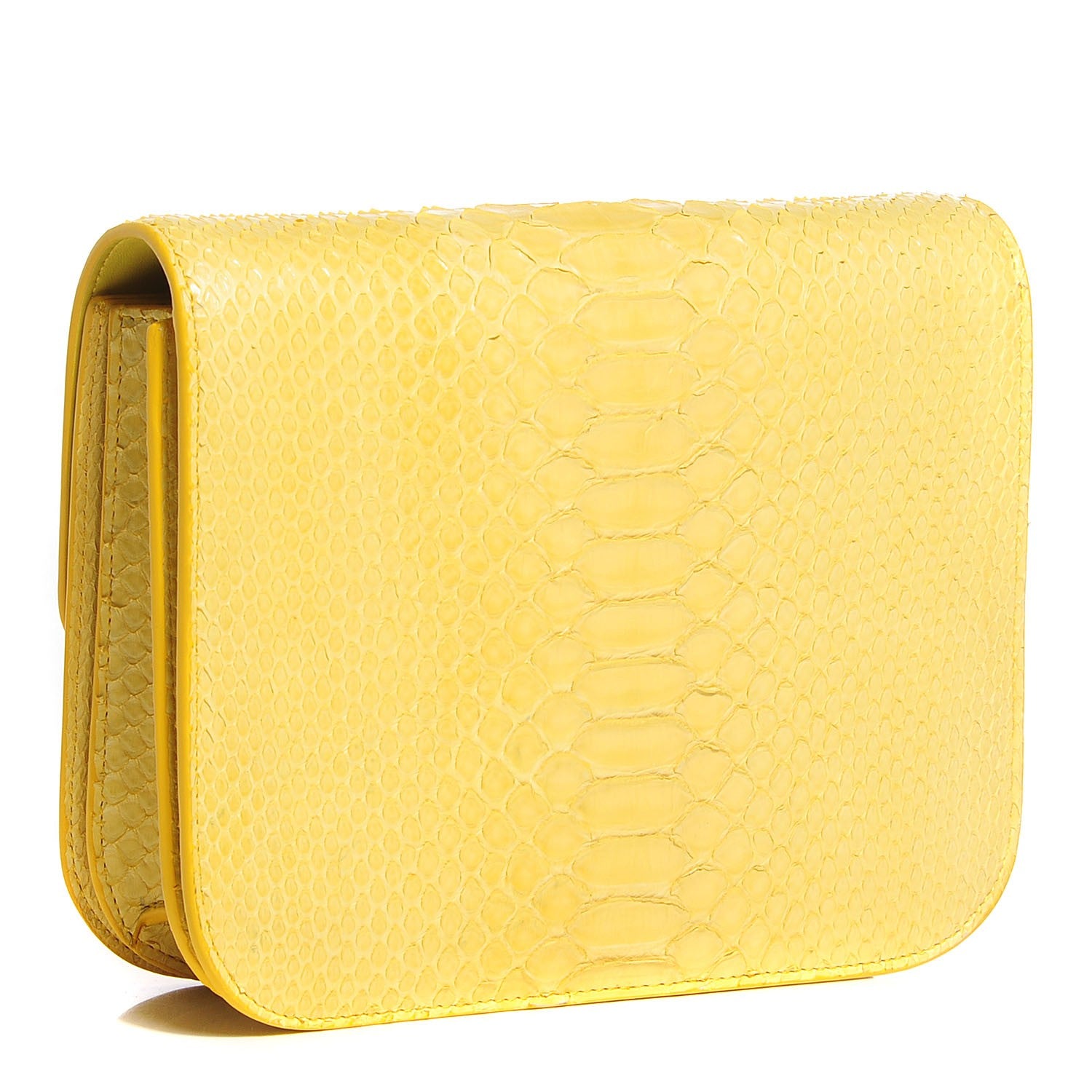 Celine Python Medium Classic Box Yellow 3 of 7