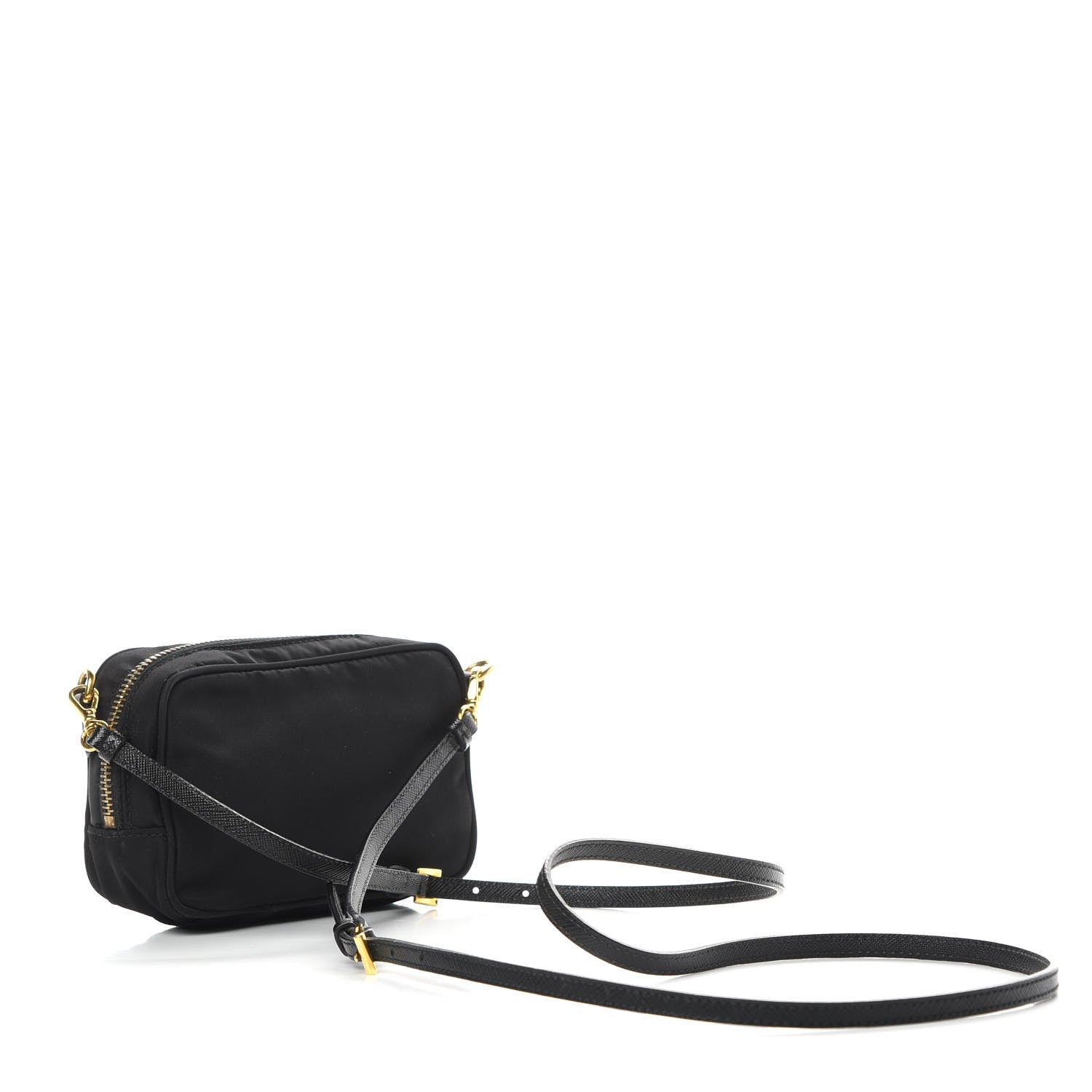 Prada Tessuto Nylon Mini Camera Crossbody Bag Black 3 of 10