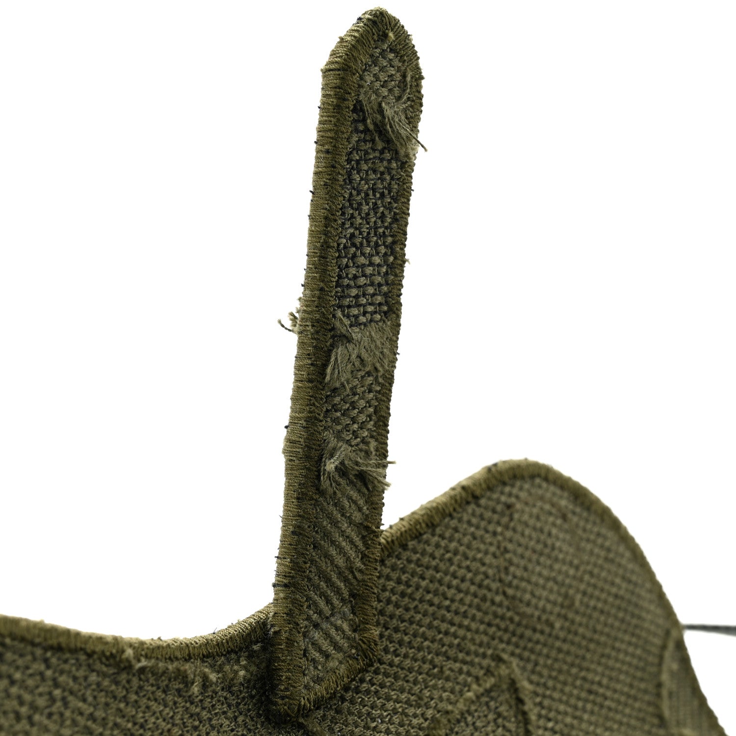 Christian Dior Canvas Embroidered Camouflage Saddle Belt Bag Green 12 of 12