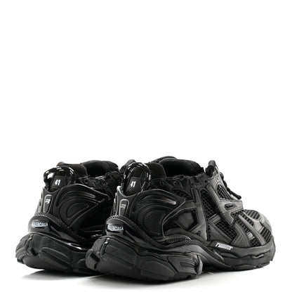 Balenciaga Mesh Rubber Monocolor Mens Runner Sneakers 41 Black 4 of 10