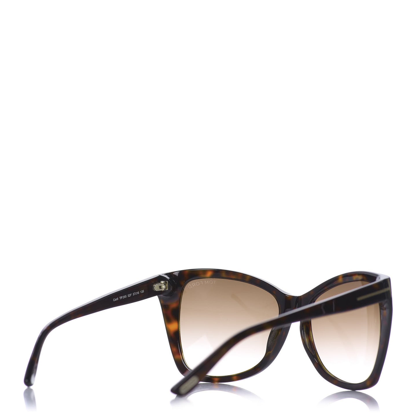 Carli Oversize Square Cateye Sunglasses TF295 Havana Brown