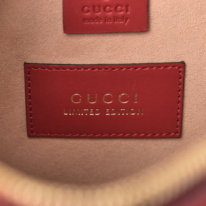 Gucci GG Supreme Monogram Kingsnake Heart Embroidered Small Boston Red 8 of 12