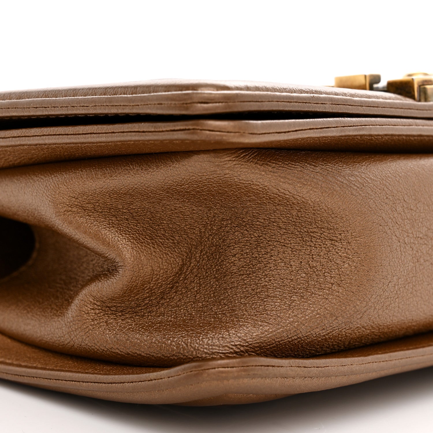 Chanel Metallic Lambskin Small Golden CC Boy Flap  Dark Gold 9 of 11