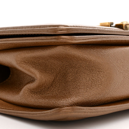 Chanel Metallic Lambskin Small Golden CC Boy Flap  Dark Gold 9 of 11
